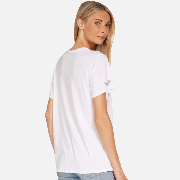 Lauren Moshi Wolf Crystal Fantasy Elements Vintage Boyfriend Tee T-Shirt XS S M - Picture 4 of 4